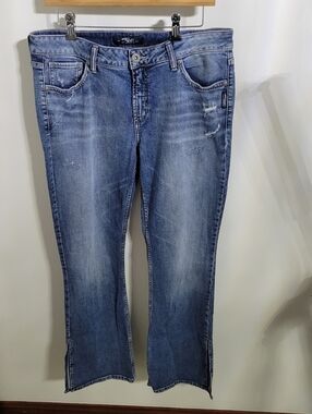 Women's Silver Jeans Avery Slim Boot w/ Slits, Size 32x31